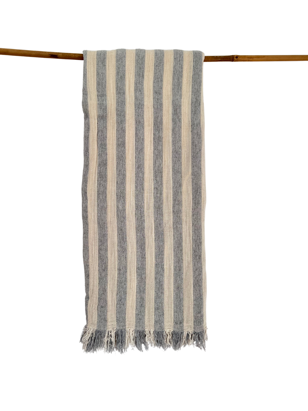 Melody Peshtemal Towel – Handwoven Turkish Hammam Towel in Cloud Grey