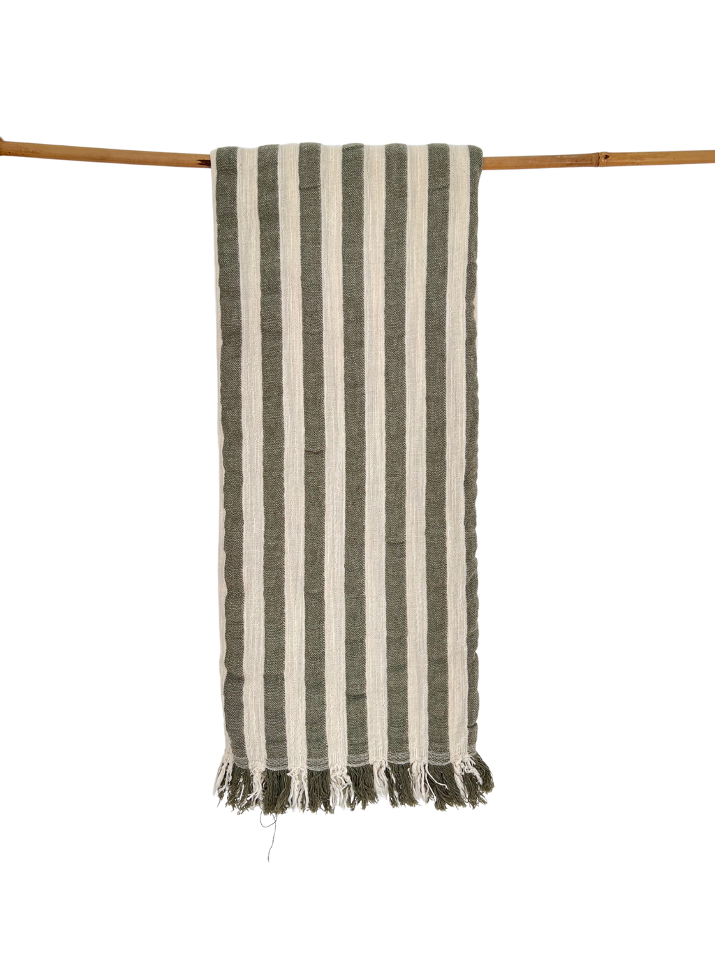 Melody Peshtemal Towel – Handwoven Turkish Hammam Towel in Green